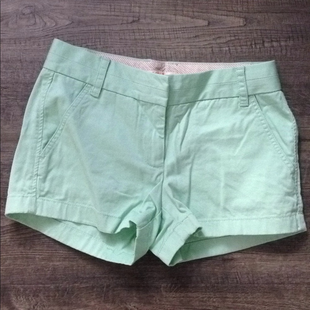 J Crew Chino Shorts Mint Green